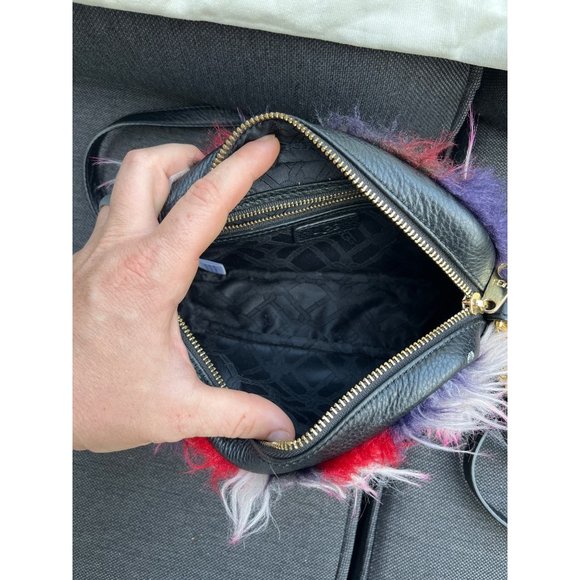 UGG Janey Patchwork Leather Crossbody with Colorful Faux Fur 1093560 - Picture 7 of 10